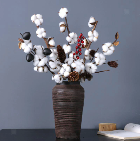 'Loti' Cotton Floral Branch-Plants-5 pcs-Plants-Artes Designs