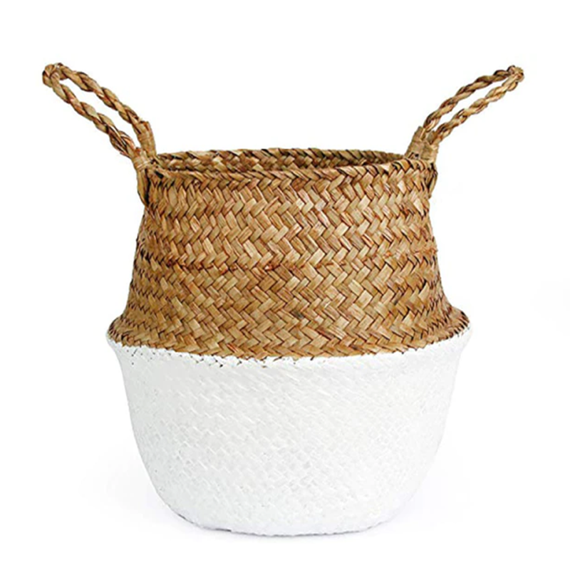 Seagrass Straw Baskets-Baskets-half white-27x27-Basket-Artes Designs