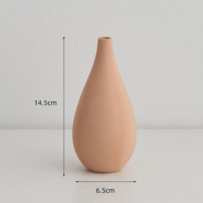 'Durry' Ceramic Vases-Vases-Orange -14.5cm-Vases-Artes Designs