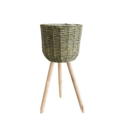 'Satsity' Flowerpot Basket-Baskets-Green-Basket, Flowerpots, Plants Pots-Artes Designs
