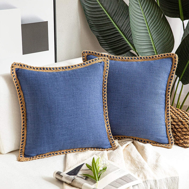 'Aloiza' Cushion Covers-Pillows-Blue-50x50cm-Pillow-Artes Designs