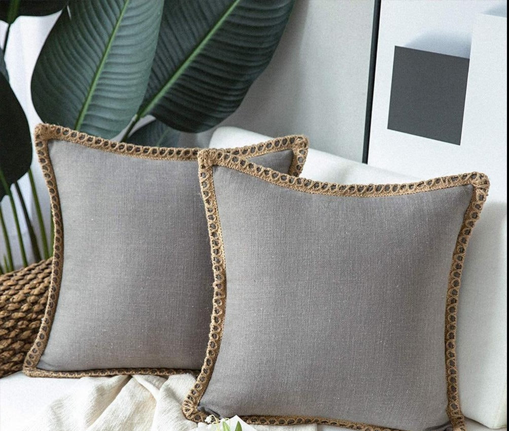 'Aloiza' Cushion Covers-Pillows-Dark gray-50x50cm-Pillow-Artes Designs