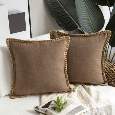 'Aloiza' Cushion Covers-Pillows-Deep coffee-50x50cm-Pillow-Artes Designs
