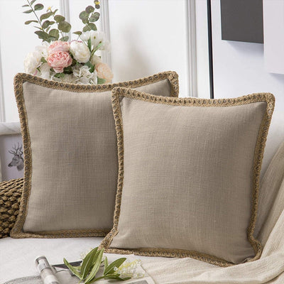 'Aloiza' Cushion Covers-Pillows-Light coffee-45x45cm-Pillow-Artes Designs