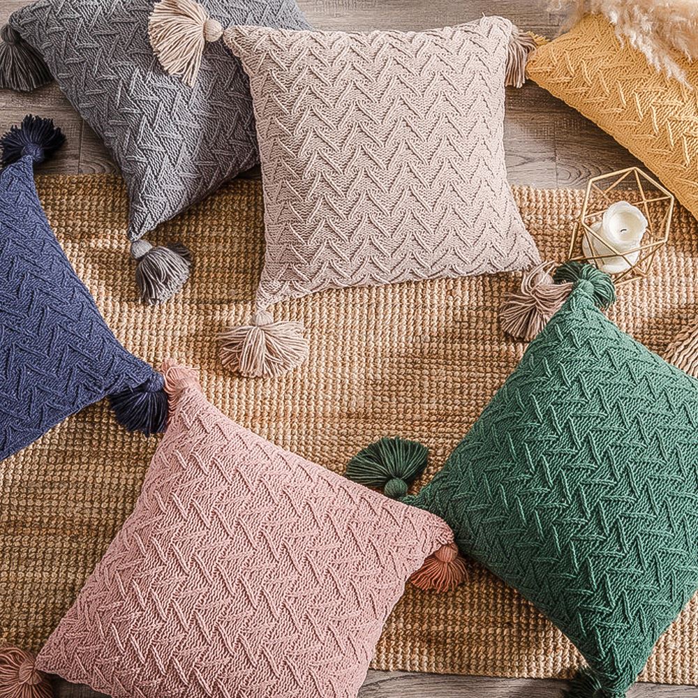 Alvin Pillow Covers-Pillows-Khaki-45x45-Pillow-Artes Designs