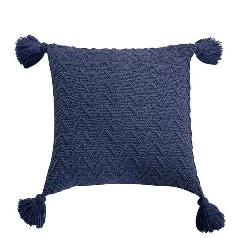 Alvin Pillow Covers-Pillows-Navy-45x45-Pillow-Artes Designs