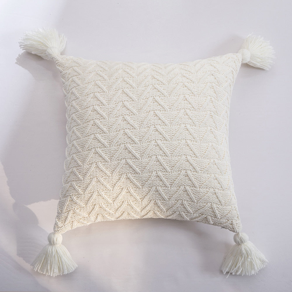 Alvin Pillow Covers-Pillows-White-45x45-Pillow-Artes Designs