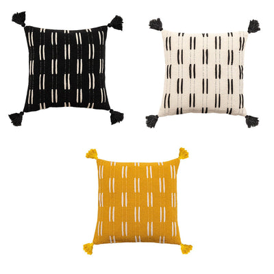 Arlo Geometric Tufted Cushion Cover Woven Pillowcase