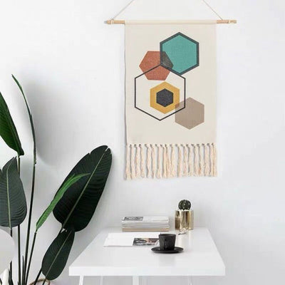 Bohemian Tapestry-Tapestry-Colorful geometric 4-50x90cm-Tapestry, Wall Decoration-Artes Designs