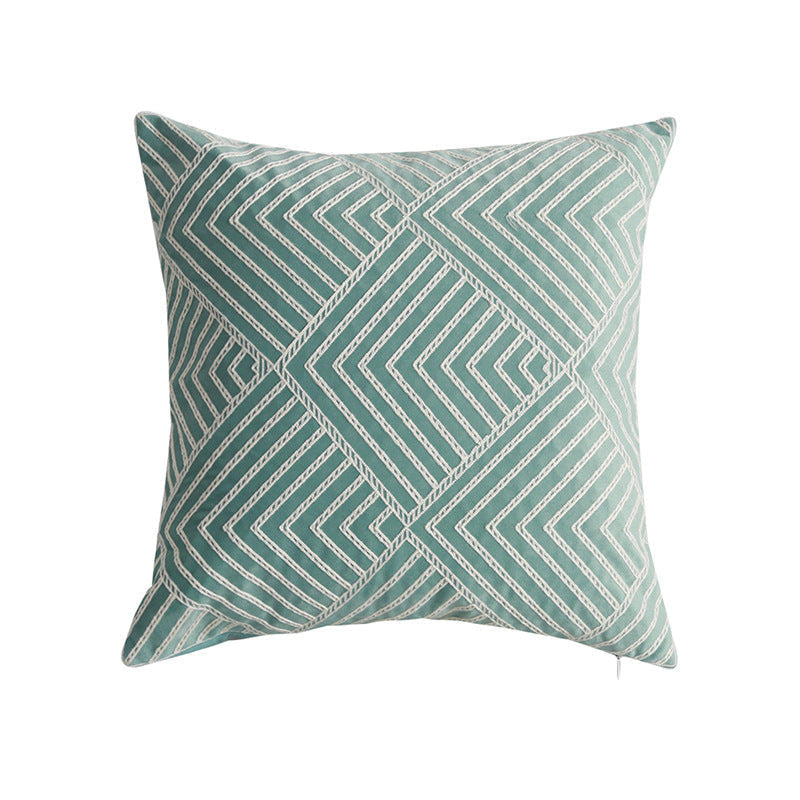 Borko Geometric Pillow Cover-Artes Designs-Green-18"x18"-