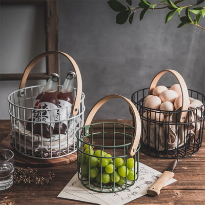 'Cukoo' Chicken Wire Egg Basket-Baskets-Green-S-basket, Kitchen, Kitchen accessories-Artes Designs