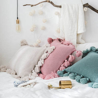 'Daisy' Cushions Covers-Pillows-Beige-45x45cm/17.7x17.7''-Cushion, Pillow-Artes Designs