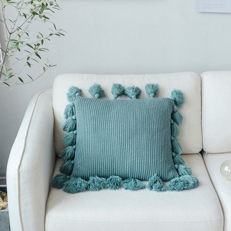 'Daisy' Cushions Covers-Pillows-Green-45x45cm/17.7x17.7''-Cushion, Pillow-Artes Designs