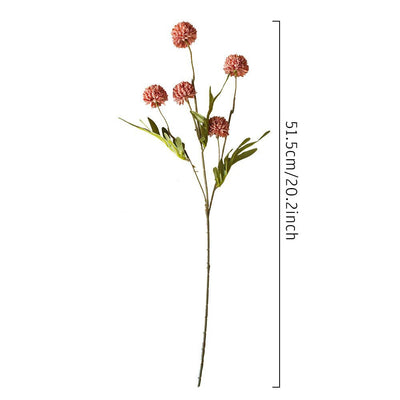 'Dandelion' Pompom Artificial Flowers-Flowers-Dark Purple-One Bunch of 5 Flowers-Artificial Flower, Flower, Plants-Artes Designs