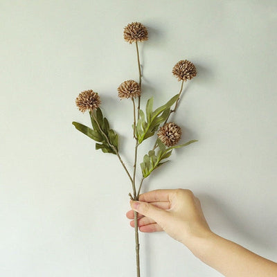 'Dandelion' Pompom Artificial Flowers-Flowers-Dark Coffee-One Bunch of 5 Flowers-Artificial Flower, Flower, Plants-Artes Designs