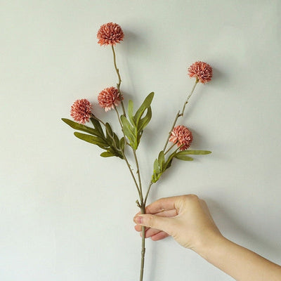 'Dandelion' Pompom Artificial Flowers-Flowers-Dark Pink-One Bunch of 5 Flowers-Artificial Flower, Flower, Plants-Artes Designs
