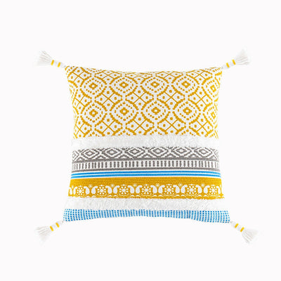 Deja Textured Pillow Cover-Artes Designs-Yellow-18"x18"-