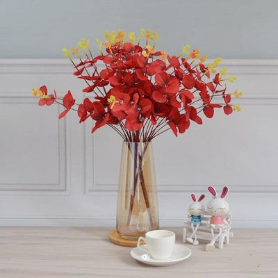 'Doho' Eucalyptus Flowers-Plants-Wine red-4 Pcs-Artificial Flower, Eucalyptus, Flower, Leaves, Plants-Artes Designs