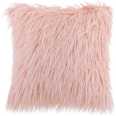 'Furly' Cushion Cover-Pillows-Light Pink-Pillow, Pillow Cover-Artes Designs