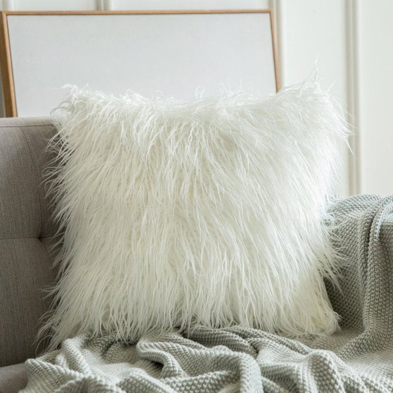 'Furly' Cushion Cover-Pillows-White-Pillow, Pillow Cover-Artes Designs