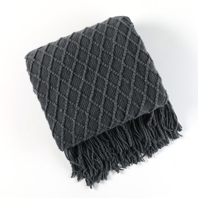 'Elara' Nordic Style Cotton Knitted Sofa Blanket