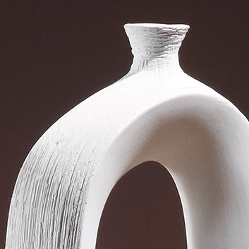 'Fosty' Ceramic Vase-Vases-White-Plants, Plants Pots, Vases-Artes Designs