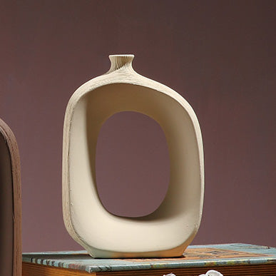 'Fosty' Ceramic Vase-Vases-Beige-Plants, Plants Pots, Vases-Artes Designs