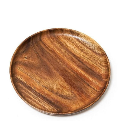 'Jody' Round Wood Plates-Plates-Acacia Wood Plate 3L-Kitchen, Kitchen accessories, Plates, Wood tableware-Artes Designs