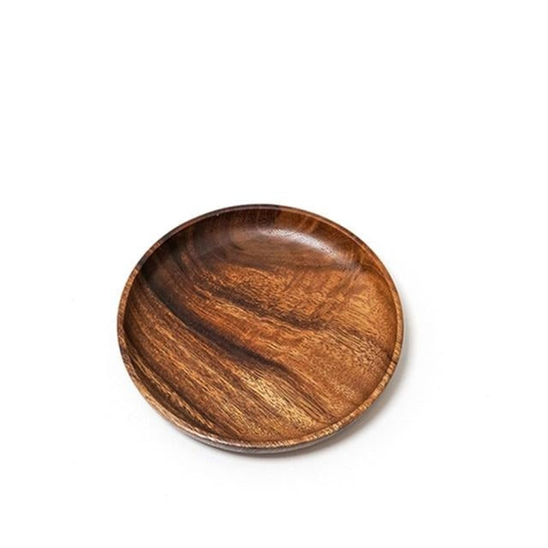 'Jody' Round Wood Plates-Plates-Acacia Wood Plate L-Kitchen, Kitchen accessories, Plates, Wood tableware-Artes Designs