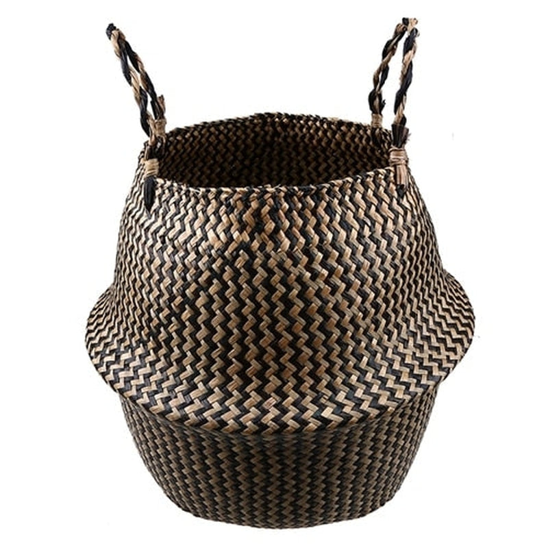 'Jorg' Handmade Woven Basket-Baskets-Black A-38x34cm-Basket-Artes Designs