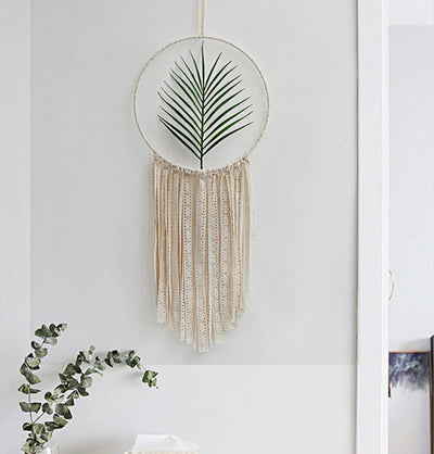 Leaf Dream Catcher-Wall Decoration-Scattered leaves-71x30x2-Wall Decoration-Artes Designs