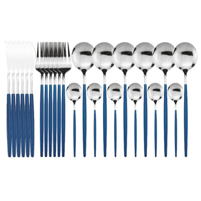 'Legance' Dinnerware Set-Spoons-Blue Silver-Dinnerware, Kitchen, Kitchen accessories, Spoons, Stainless Steel spoon-Artes Designs