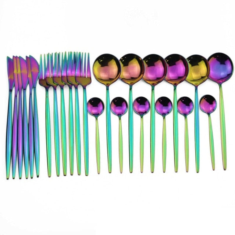 'Legance' Dinnerware Set-Spoons-Rainbow-Dinnerware, Kitchen, Kitchen accessories, Spoons, Stainless Steel spoon-Artes Designs