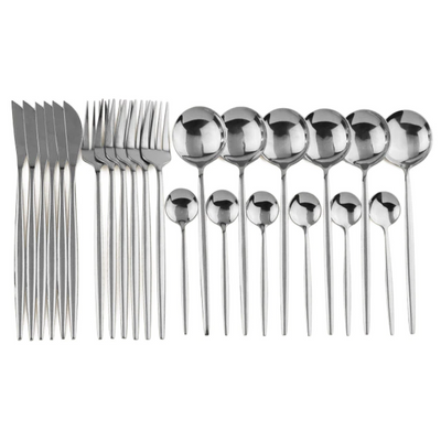 'Legance' Dinnerware Set-Spoons-Silver-Dinnerware, Kitchen, Kitchen accessories, Spoons, Stainless Steel spoon-Artes Designs