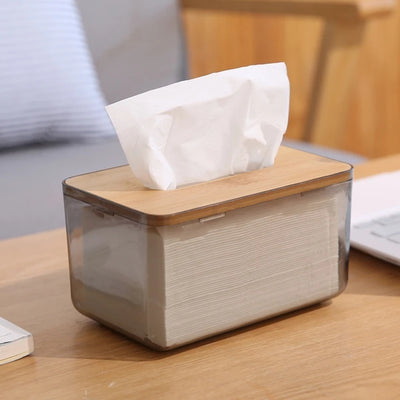 Paisley Nordic Wooden Napkin Tissue Holder Acrylic Tissue Box
