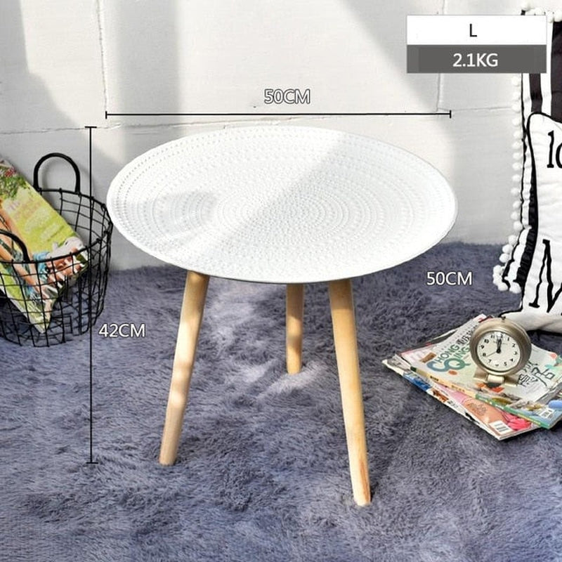 Nori Wood Table-Tables-White-50x50x42-Furniture, Tables-Artes Designs