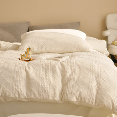 'Furry' Twisted Warm Quilt Cover Sheet Bedding
