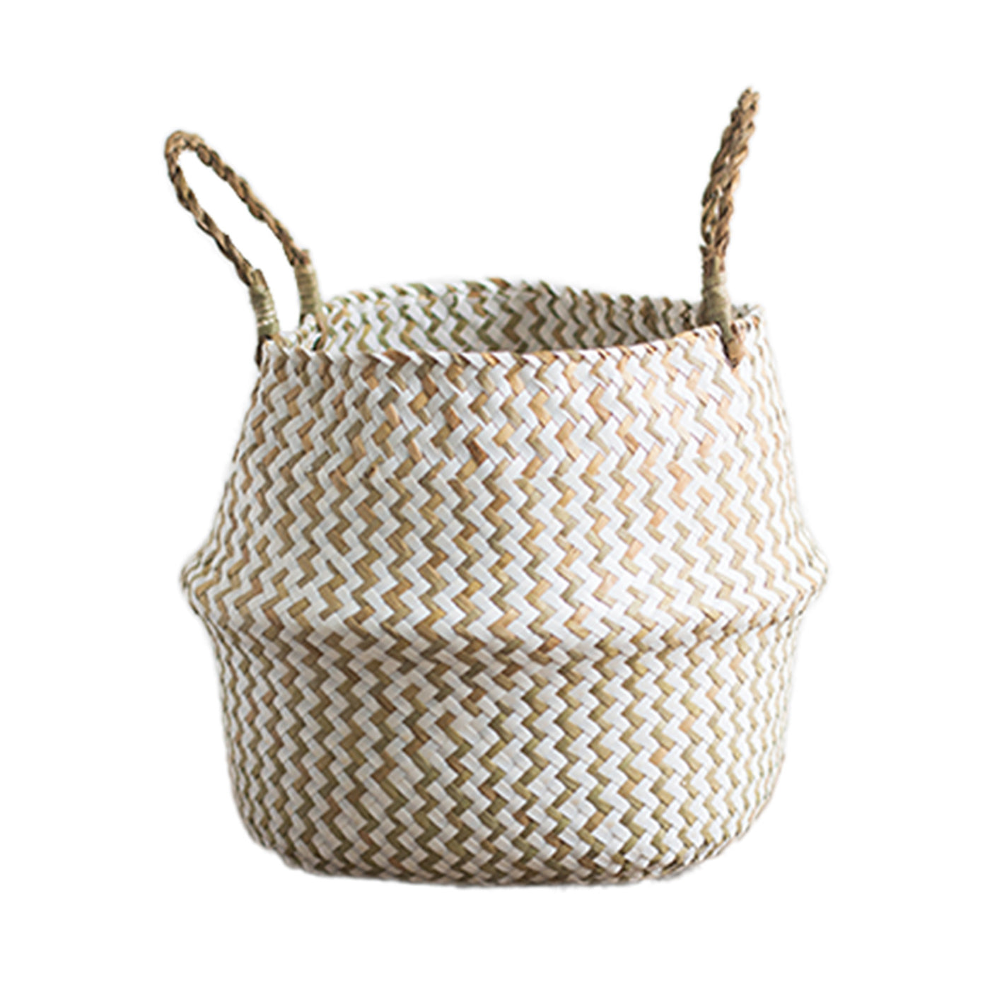 Seagrass Straw Woven Belly Basket with Woven Handles – Artes Designs