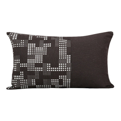 Onyx Abstract Pillow Cover-Artes Designs-E-12"x20"-
