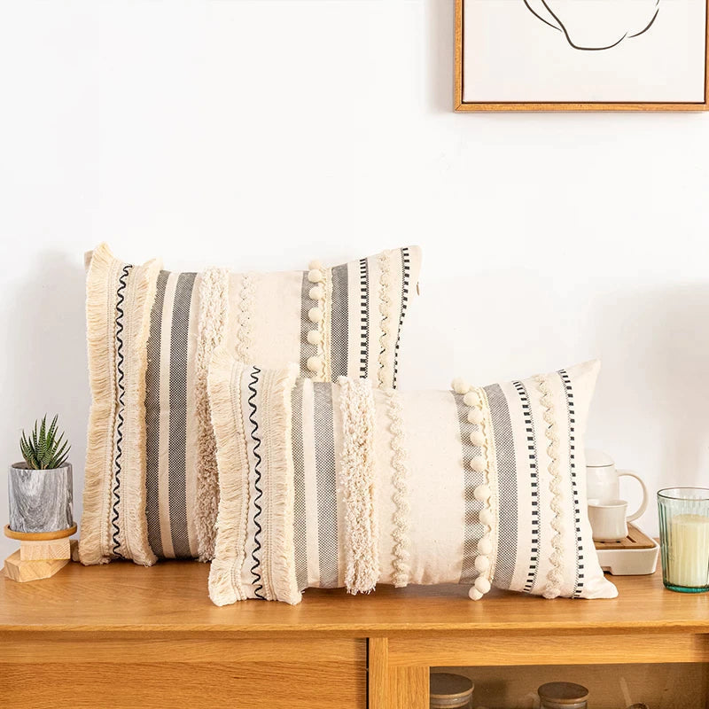Parler Striped Pillow Cover-Artes Designs-