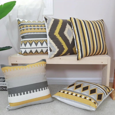 Recco Geometric Pillow Cover-Artes Designs-