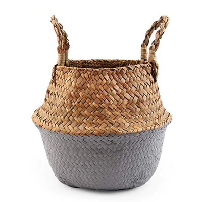 Seagrass Straw Baskets-Baskets-half gray-27x27-Basket-Artes Designs