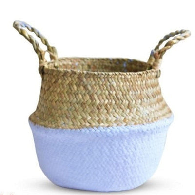 Seagrass Straw Baskets-Baskets-half light purple-22X22-Basket-Artes Designs