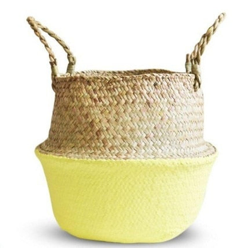 Seagrass Straw Baskets-Baskets-half yellow-27x27-Basket-Artes Designs