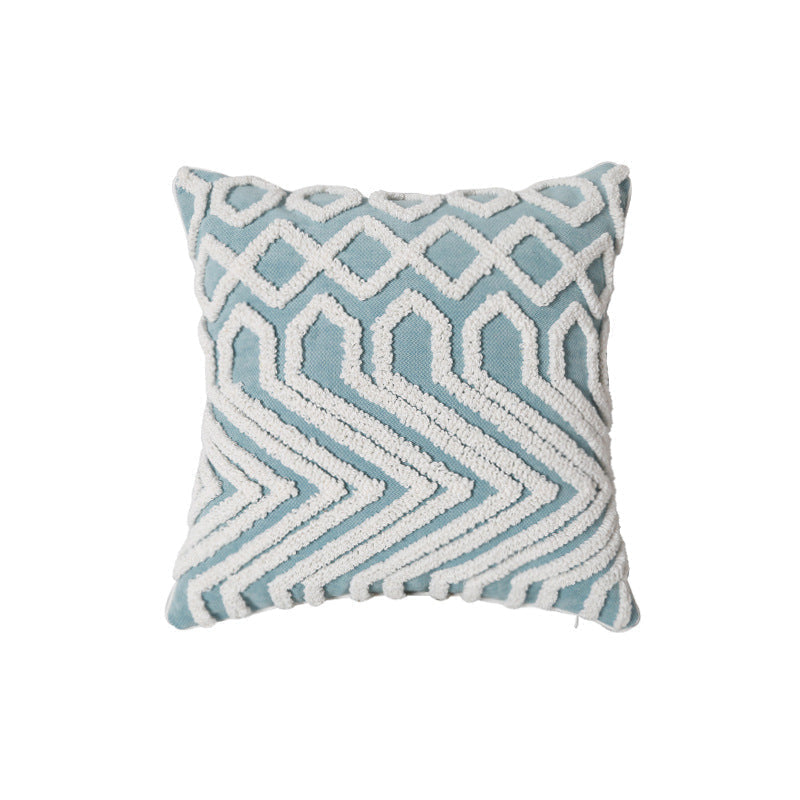 Seren Geometric Pillow Cover-Artes Designs-A-18"x18"-