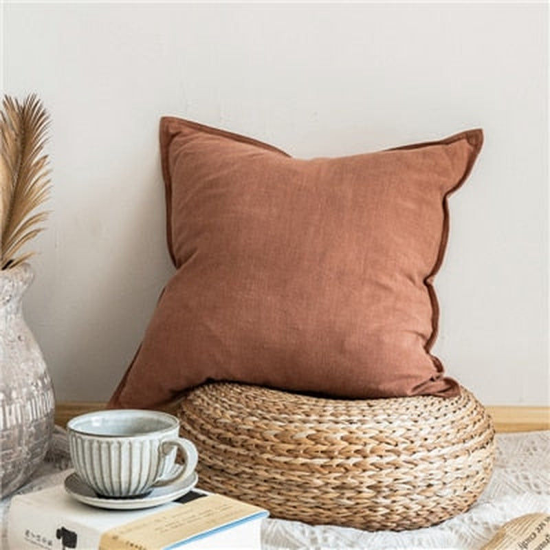 Silje Nordic Cushion Cover-Pillows-Brown-45x45-Pillow-Artes Designs