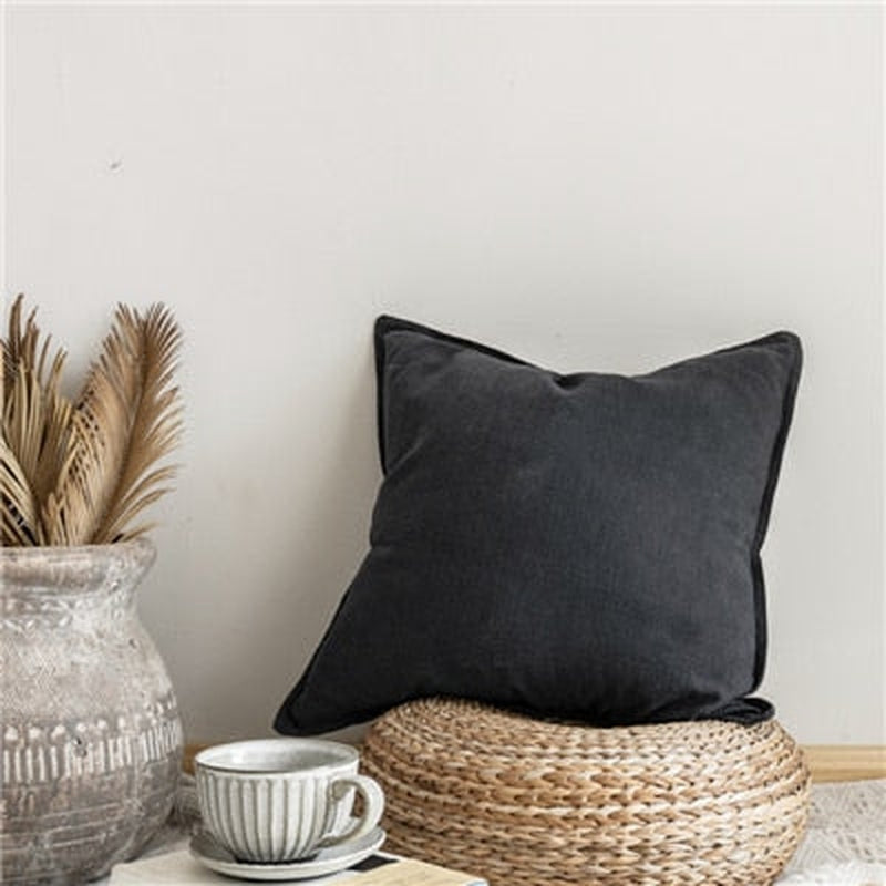 Silje Nordic Cushion Cover-Pillows-Navy-45x45-Pillow-Artes Designs