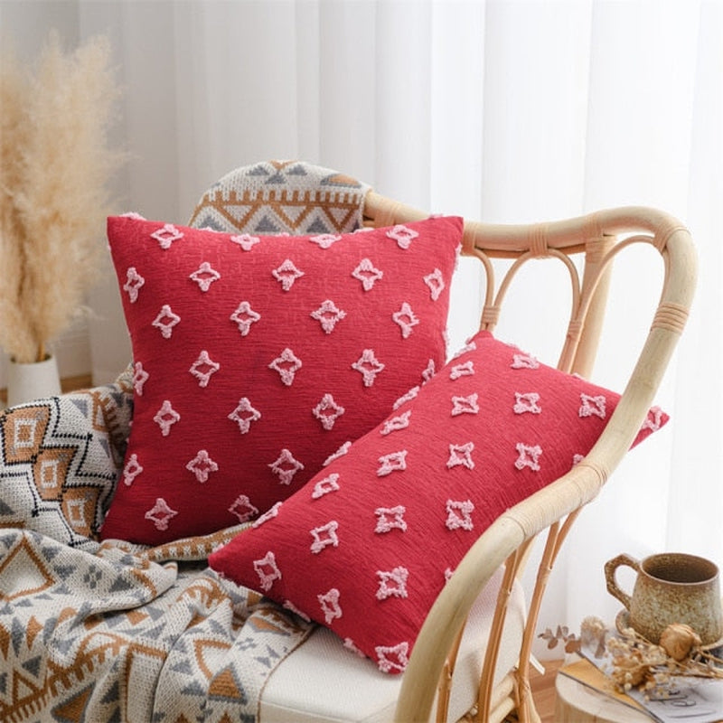 'Starsy' Cushion Cover-Pillows-Burgundy-45x45cm-Pillow, Pillow Cover-Artes Designs