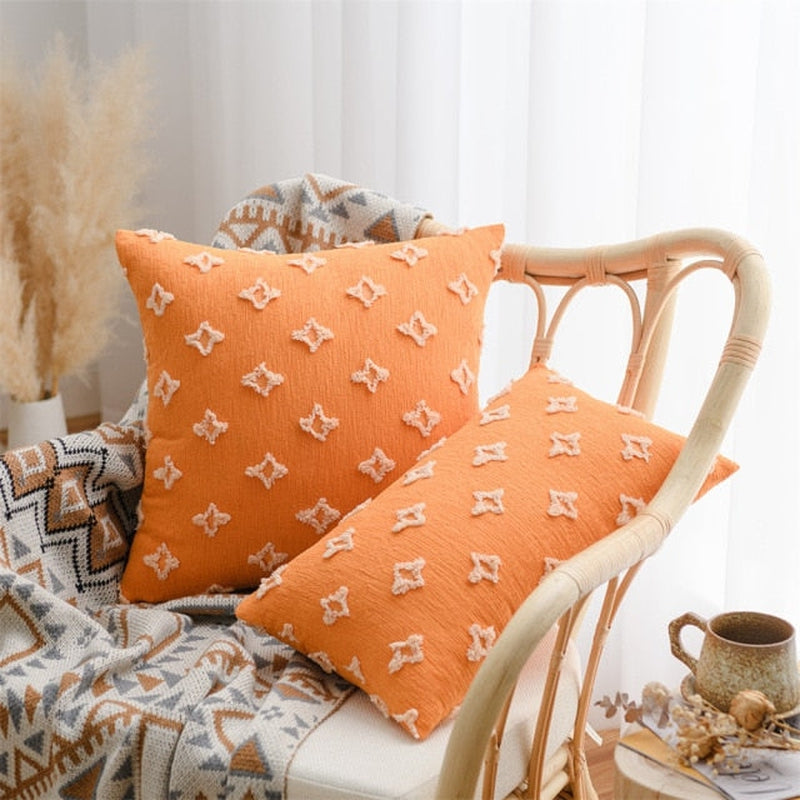 'Starsy' Cushion Cover-Pillows-Orange-50x50cm-Pillow, Pillow Cover-Artes Designs