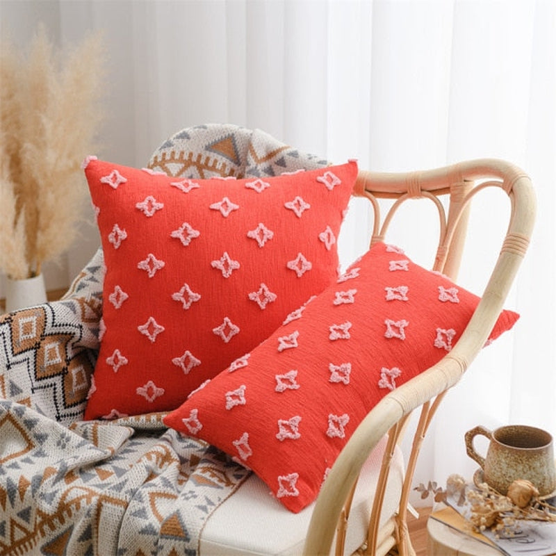 'Starsy' Cushion Cover-Pillows-Red-50x50cm-Pillow, Pillow Cover-Artes Designs